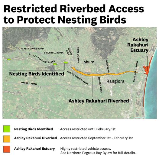 Restricted riverbed access to protect nesting birds