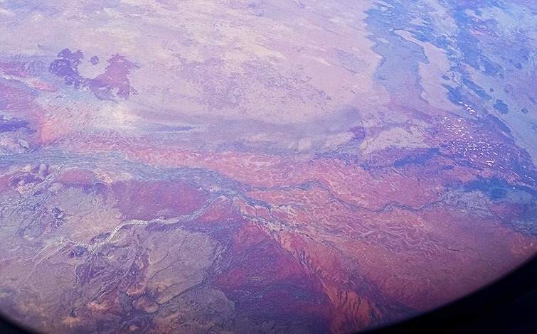 Braidplains south of Broome, WA Braidplains in the desert between Broome and Perth, Western Australia, Sept. 2025
